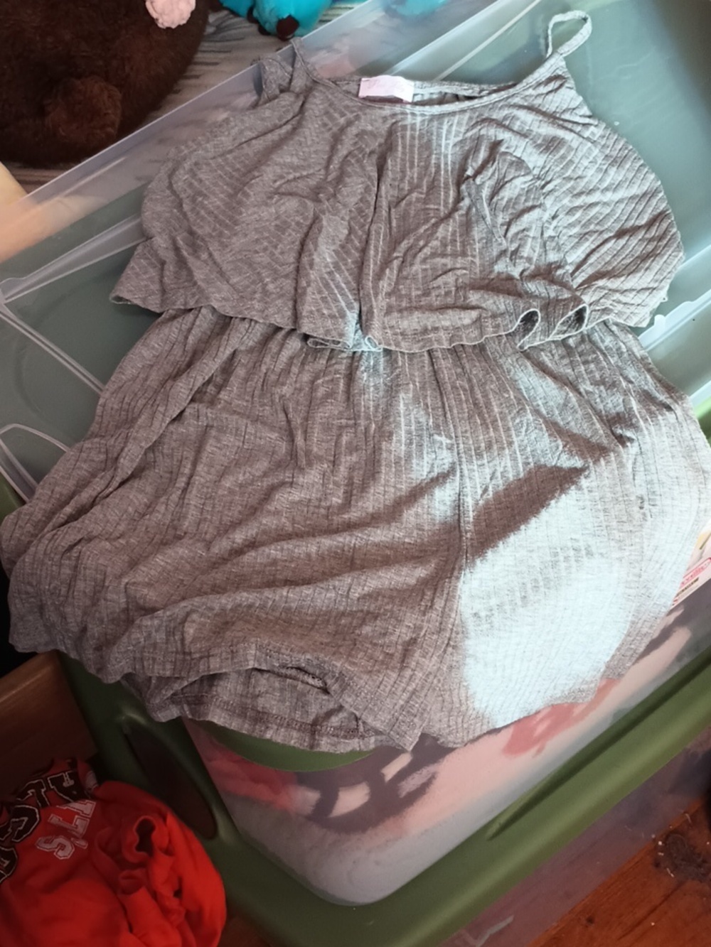 "Sexy back" Gray Flap Romper